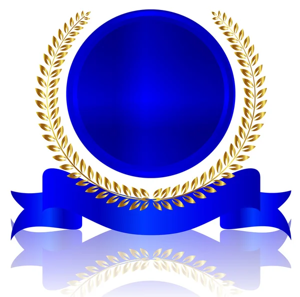Medaille frame laurel — Stockvector