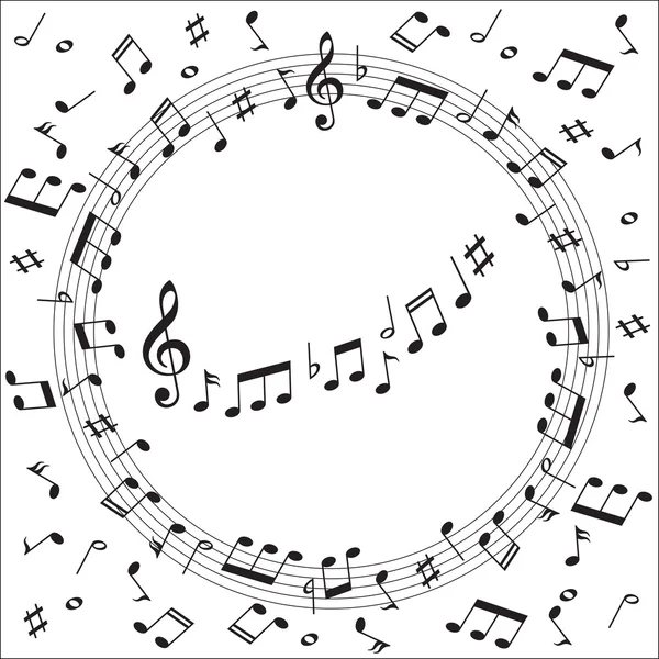 Note de partition musicale — Image vectorielle