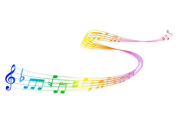 Note music score — Stock Vector