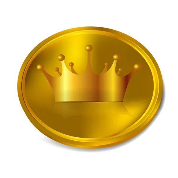 Coroa coroa de ouro — Vetor de Stock