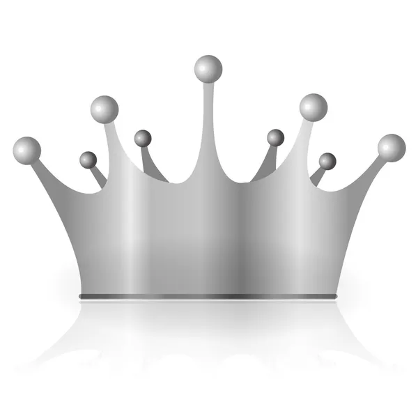 Couronne couronne argent — Image vectorielle