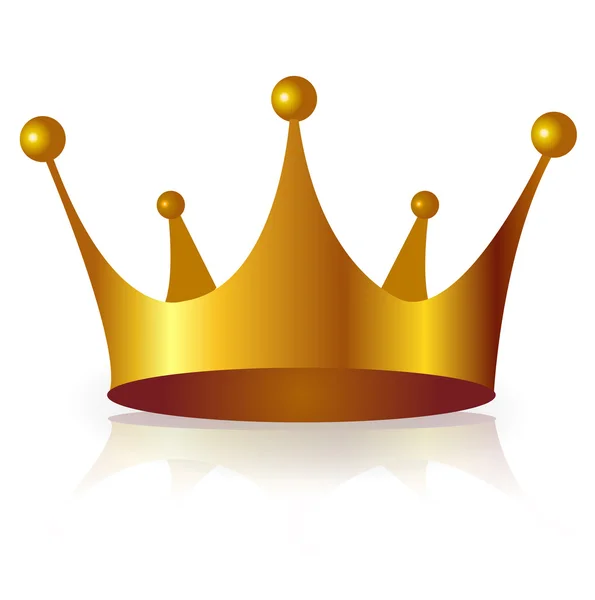 Corona corona de oro — Vector de stock