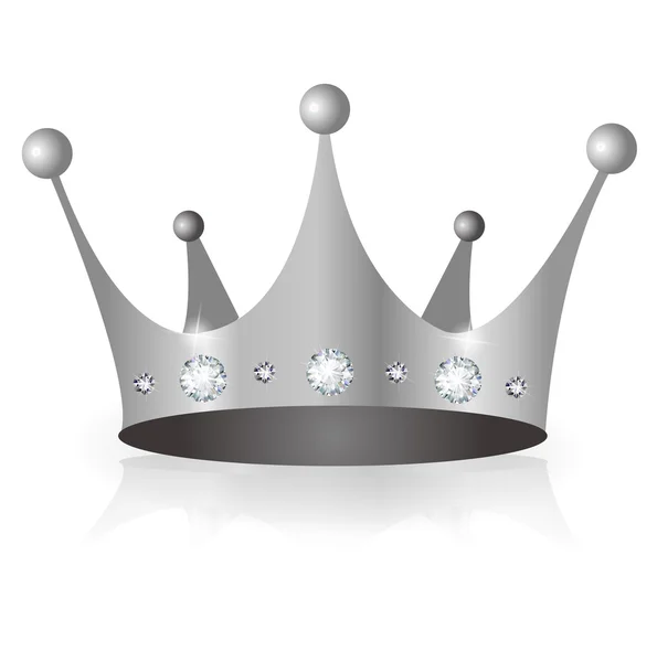 Crown silver crown — Stock Vector