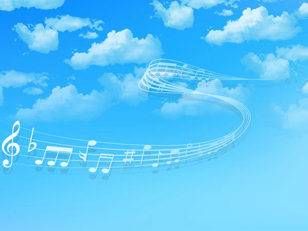 Note music sky — Stock Vector