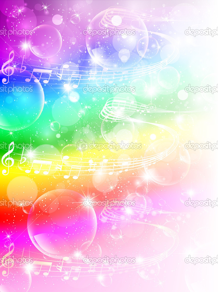 Music note rainbow