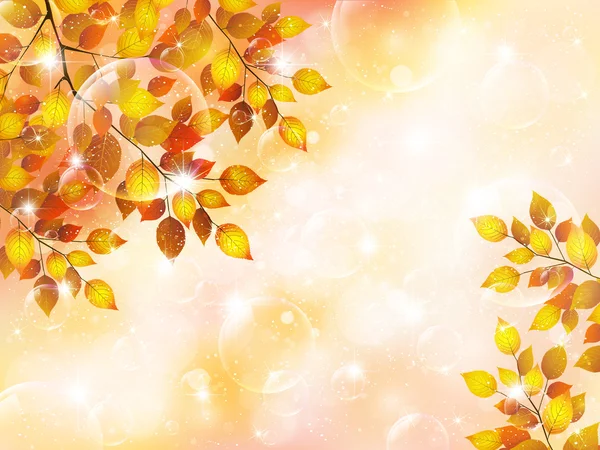 Кленовий листя краєвид — стоковий вектор