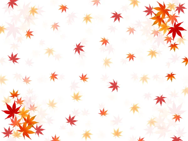 Maple autumn leaves background — Stock Vector