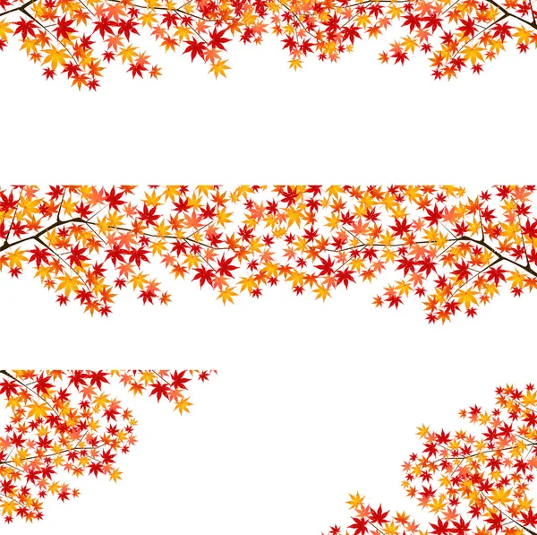 Maple foliage landscape — Stock Vector