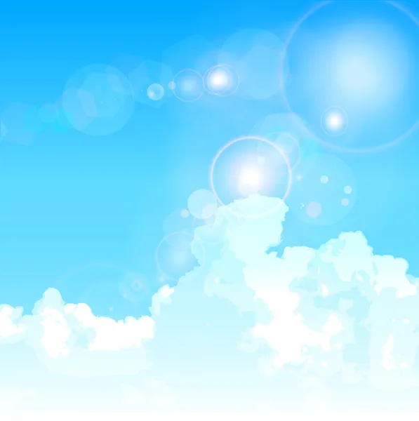 Cielo nubes paisaje — Vector de stock