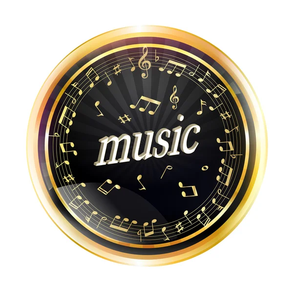 Note music medal — Stock Vector