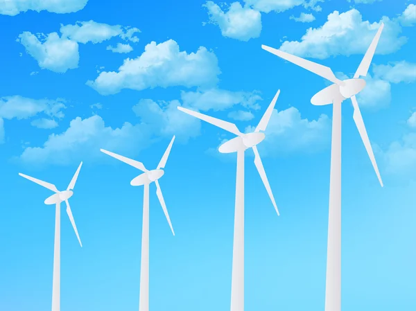 Niebo wiatr energii wiatrowej — Wektor stockowy