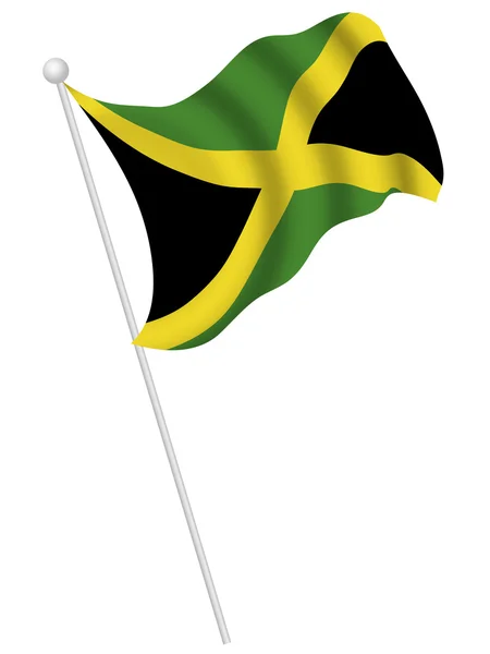 Jamaica flagga flagga — Stock vektor