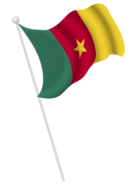 カメルーンの国旗の国旗 — ストックベクタ