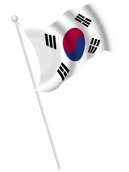 Südkoreanische Nationalflagge — Stockvektor