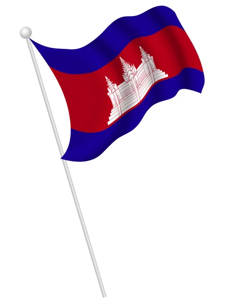 Nationale vlag van Cambodja nationale vlag — Stockvector