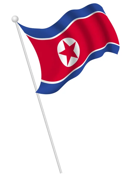 Coreia do Norte Bandeira nacional — Vetor de Stock