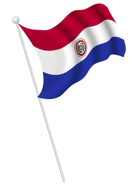 Bandeira nacional da bandeira nacional do Paraguai — Vetor de Stock