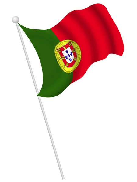 Nationale vlag van het nationale vlag van Portugal — Stockvector