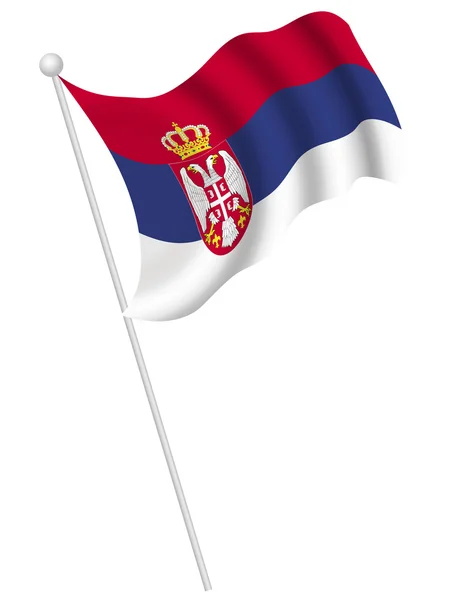 Bandiera nazionale della Serbia — Vettoriale Stock