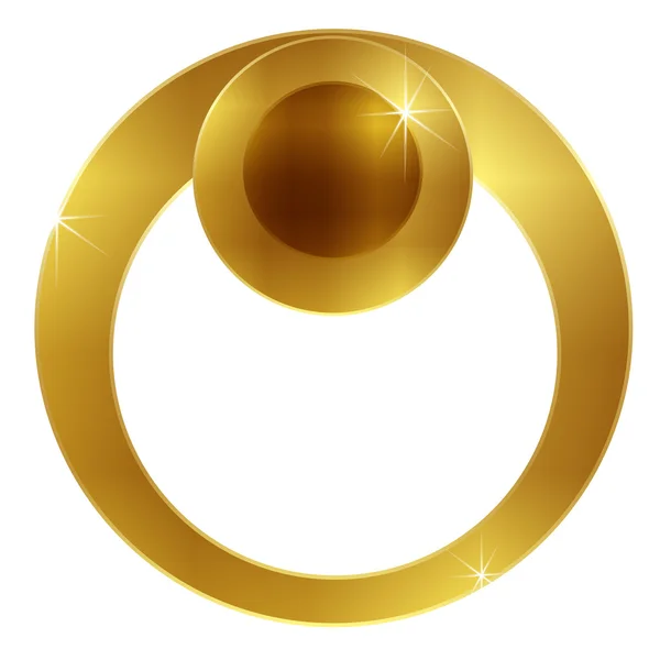 Χρυσό μετάλλιο πλαίσιο — Διανυσματικό Αρχείο