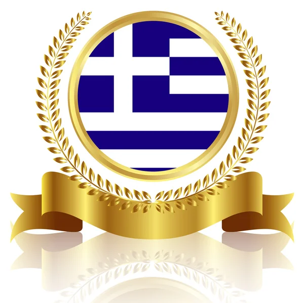 Рамка флага Греции — стоковый вектор