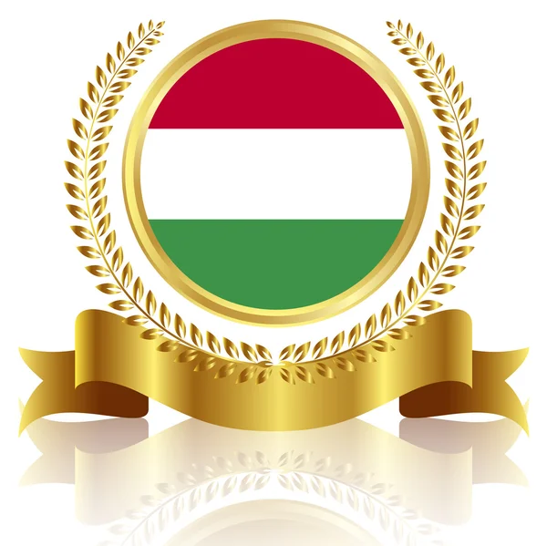Hungría marco de la bandera nacional — Vector de stock