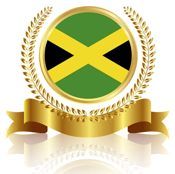 Jamaica flagga ram — Stock vektor
