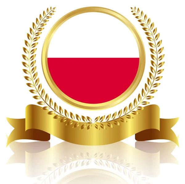 Polen nationale vlag frame — Stockvector