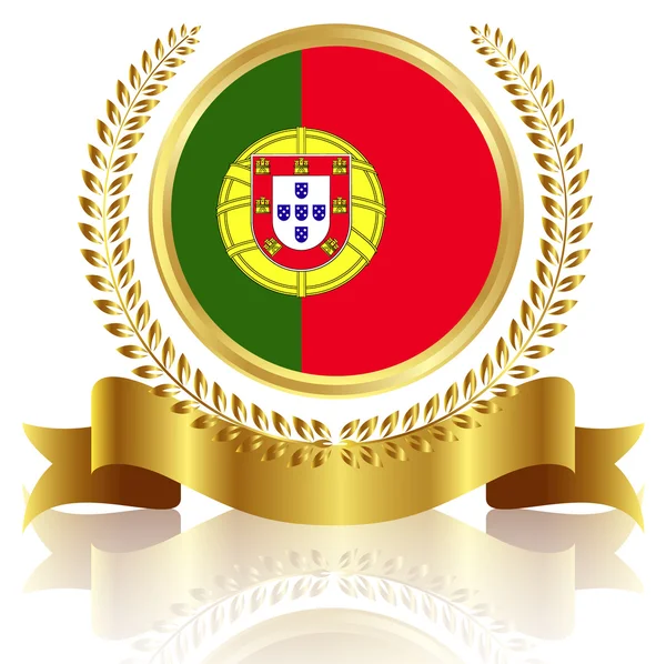 Portugal marco de la bandera nacional — Vector de stock