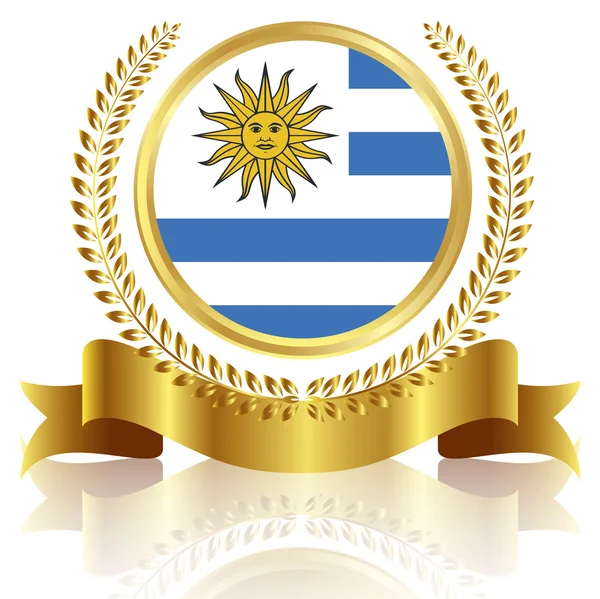 Uruguay flagga ram — Stock vektor