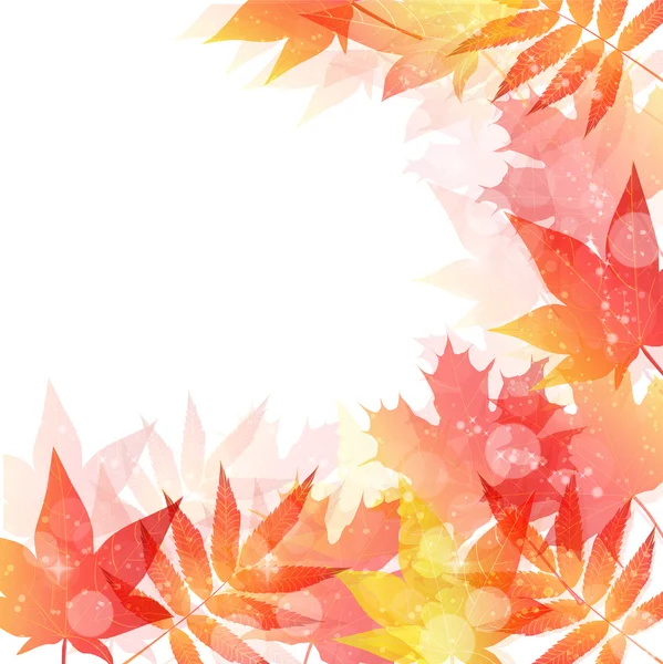 Maple autumn leaves background — Stock Vector