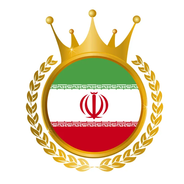 Írán státní vlajka rám — Stockový vektor
