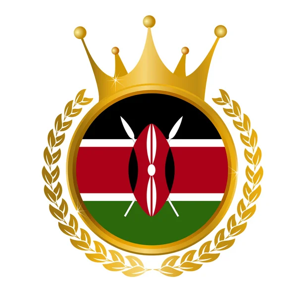 Kenyas flagga ram — Stock vektor