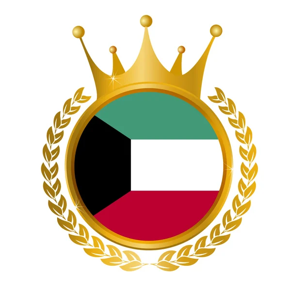 Kuwait national flag frame — Stock Vector