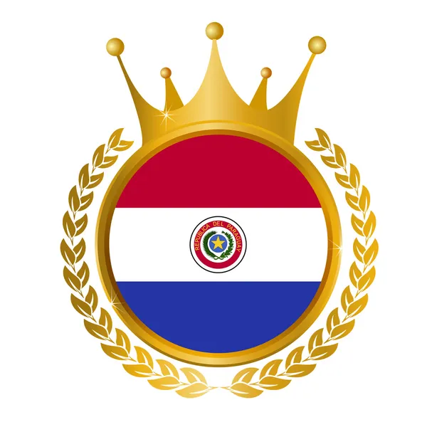 巴拉圭国旗框架 — 图库矢量图片