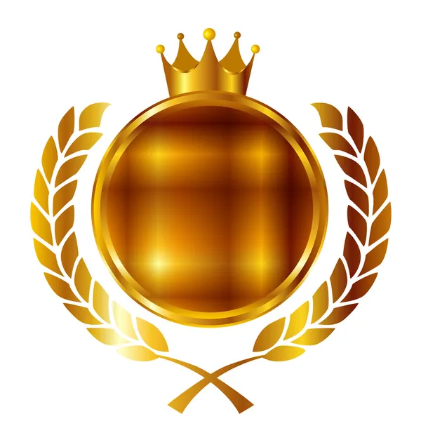 Корона медаль кадру — стоковий вектор