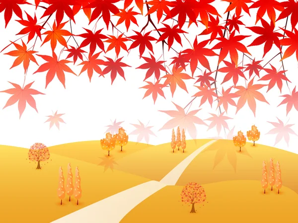 Maple autumn leaves background — Stock Vector