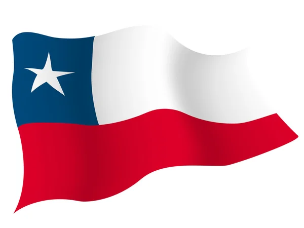 Nationale vlag van het land van Chili — Wektor stockowy