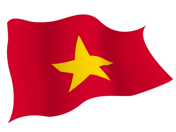 Negara bendera nasional Vietnam - Stok Vektor