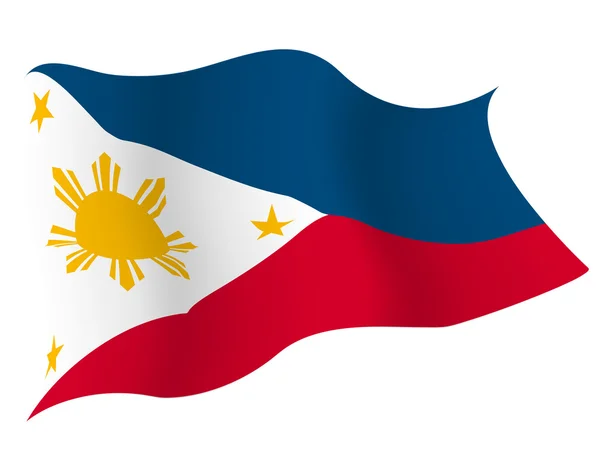 Національний прапор країни Філіппіни — стоковий вектор