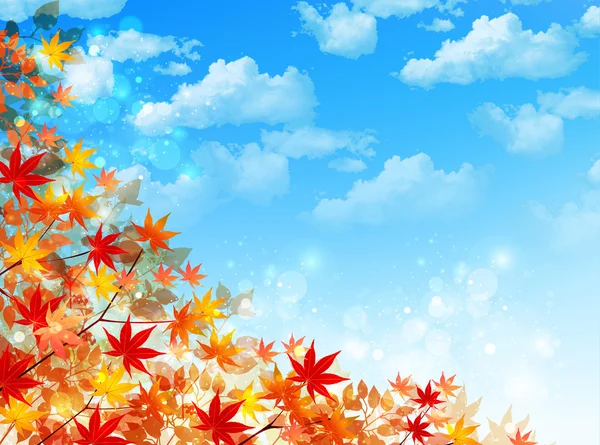 もみじ紅葉背景 — ストックベクタ