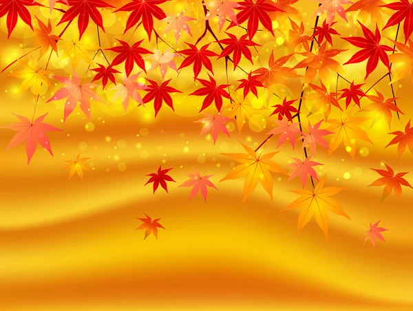 Arce hojas de otoño fondo — Vector de stock