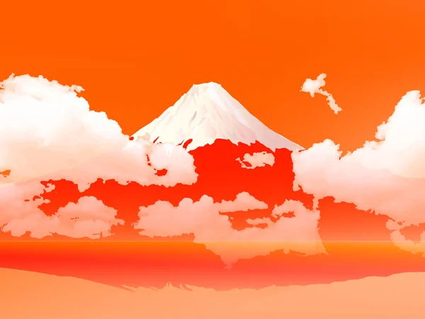 Fuji ciel arrière-plan — Image vectorielle