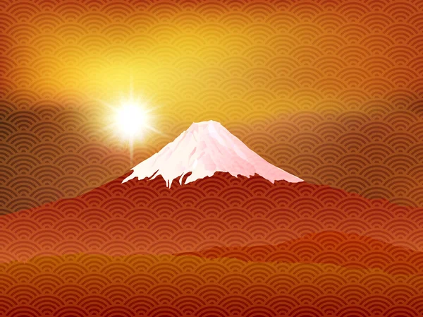 Fondo cielo Fuji — Vector de stock