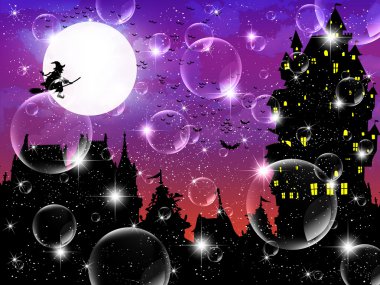Halloween gece gökyüzü arka plan