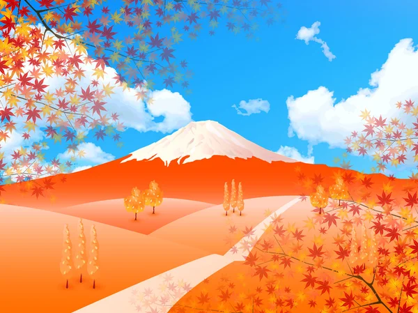 Fuji-Ahorn-Hintergrund — Stockvektor