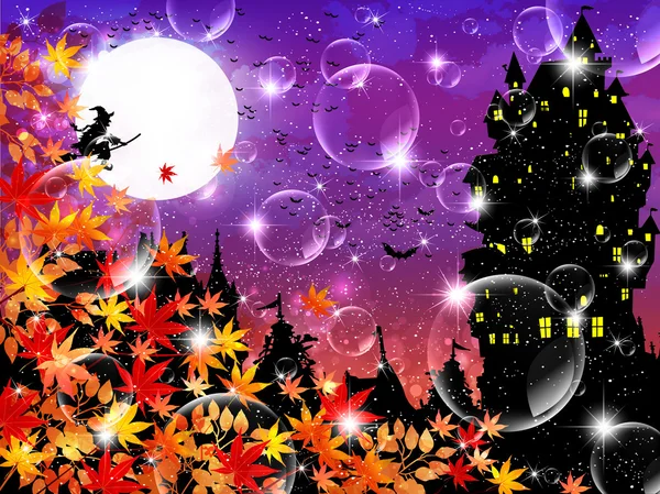 Halloween-Ahorn-Hintergrund — Stockvektor