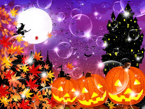 Halloween esdoorn achtergrond — Stockvector