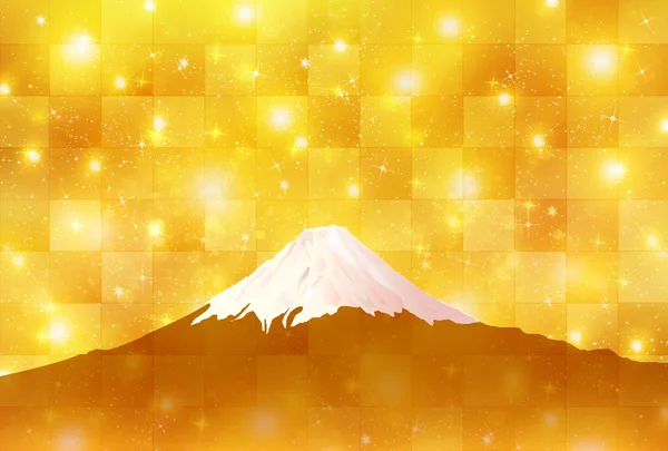 Fuji yeni yıl s tebrik kartı arka plan — Stok Vektör