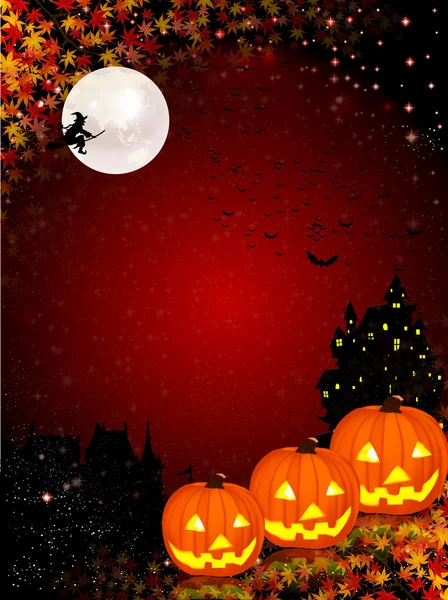 Fond d'érable Halloween — Image vectorielle